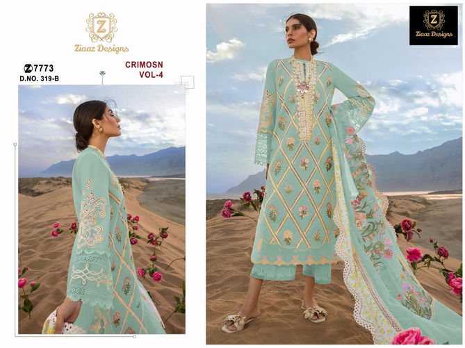 Ziaaz Designs Crimosn Vol 4 Pakistani Suits Catalog
